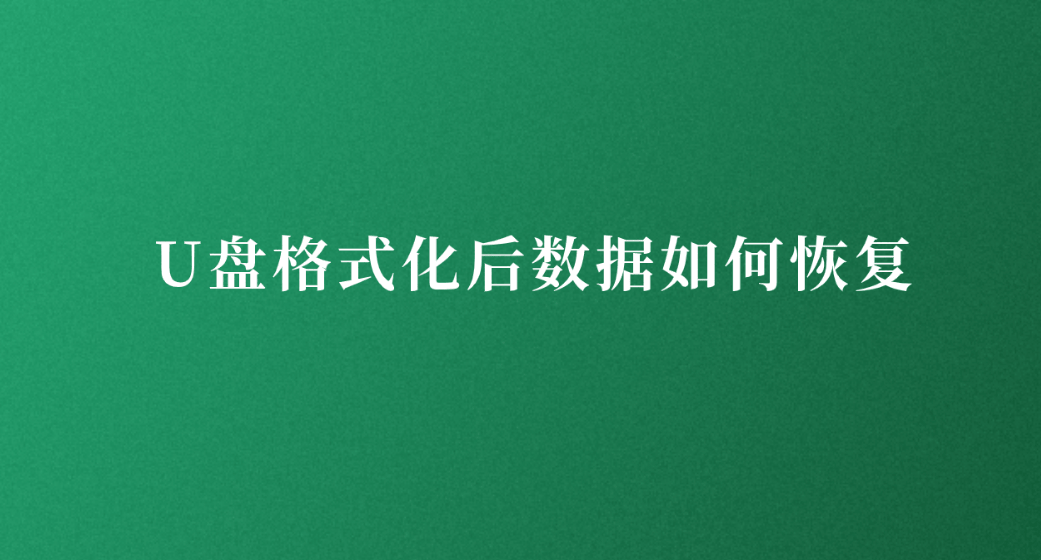 介绍个信用盘网址_U盘格式化后数据如何恢复介绍个信用盘网址？介绍六个实用便捷的方法