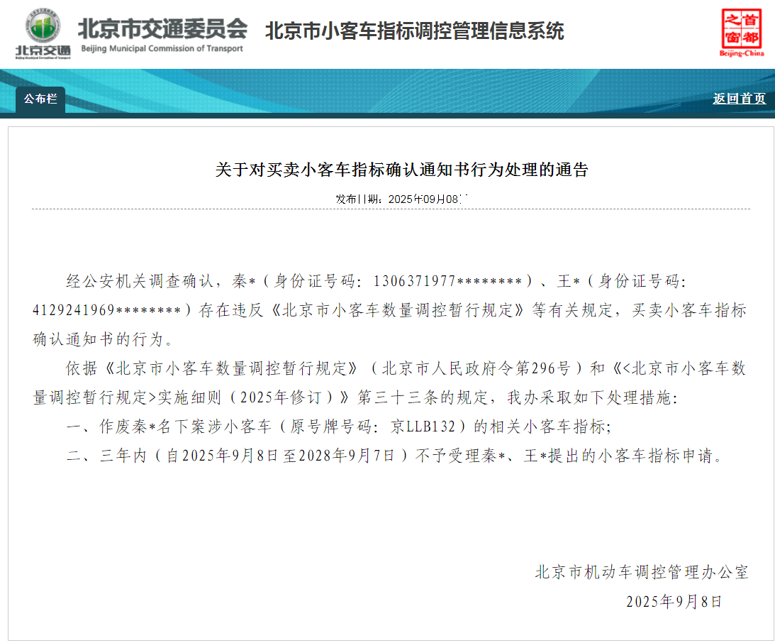 挪威vs摩尔多瓦足球_北京：违规买卖小客车指标确认通知书 6人被处理